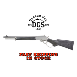 Marlin 70450 1895 Trapper Full Size 45-70 Gov 5+1 16.10 Polished Stainless Steel Threaded Barrel, Polished Stainless Stainless Steel Receiver, Fixed Black Laminate Stock