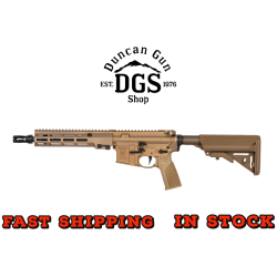 Geissele Automatics Super Duty Mod1, Semi-automatic, Short Barreled Rifle, 223 Remington/556NATO, 10.3 Cold Hammer Forged Barrel, 1-7 Twist, HUXWRX QD 556 Flash Hider, Carbine Gas System, Anodized Finish, Desert Dirt Color, B5 Systems Enhanced SOPMOD