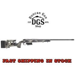 Bergara B-14 Wilderness Series HMR Rifle, Bolt Action Rifle, 22 Creedmoor, 24 Barrel, Threaded 5/8X24, Cerakote Finish, Gray, Molded Stock w/Mini-Chassis, Omni Muzzle Brake, Fluted Bolt, 5 Rounds, 1 Magazine, Right Hand B14S3814