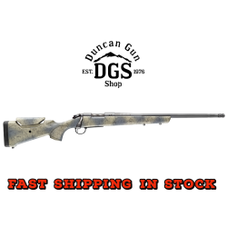 Bergara B-14 Wilderness Series Sierra, Bolt Action Rifle, 22 Creedmoor, 20 Fluted Barrel, Threaded 5/8X24, Camo Finish, Sniper Gray, Sierra Synthetic Soft Touch Stock, Omni Muzzle Brake, Fluted Bolt, 4 Rounds, Hinged Floor Plate Magazine, Right Hand