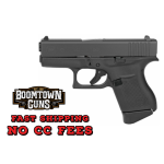 Glock UI4350201 G43  Sub-Compact Frame 9mm Luger 6+1 3.41 Black Steel Barrel, Matte Black Serrated Steel Slide, Black Polymer Frame, Textured Polymer Grip, Right Hand
