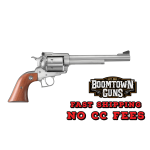 Ruger 0804 Super Blackhawk  Large Frame 44 Rem Mag/44 Special 6rd 7.50 Satin Stainless Steel Barrel, Cylinder & Frame, Hardwood Grip, Transfer Bar Safety, Exposed Hammer