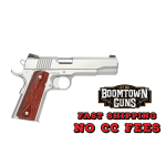 Dan Wesson 01889 Razorback  10mm Auto Caliber with 5 Match Grade Barrel, 8+1 Capacity, Overall Stainless Steel Finish, Beavertail Frame, Serrated Brushed Slide & Cocobolo Grip