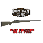 Savage Arms 58033 110 Trail Hunter 7mm-08 Rem 4+1 22 Threaded/Medium Heavy Profile, Tungsten Gray Cerakote Barrel/Rec, OD Green Hogue Overmold Stock, Adj. AccuTrigger, Weaver Base