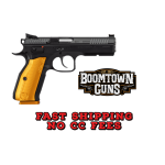 CZ-USA 91248 Shadow 2  9mm Luger 17+1 4.89 Stainless Steel Barrel, Black Nitride Optic Cut/Serrated Slide, Black Steel Frame w/Beavertail & Picatinny Rail, Orange Checkered Aluminum Grip