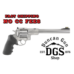 Ruger 5526 Super Redhawk  22 Hornet 8rd 9.50 Satin Stainless Steel Barrel, Cylinder & Frame, Black Hogue Tamer Monogrip Grip, Transfer Bar Safety
