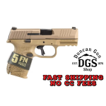 FN 66101643 509C Bundle 9mm Luger 24+1, 3.70 Black Recessed Crown Barrel, Flat Dark Earth PVD Serrated Steel Slide & Polymer Frame w/Picatinny Rail,  Ambidextrous, 5 Magazines