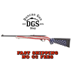 Ruger 31207 10/22 Collector's Series 22 LR 10+1 18.50 Satin Black Threaded Barrel, Satin Black Steel Receiver, American Flag Camo Ruger Modular System Synthetic Stock, Thread Protector