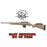 Ruger 46928 American Ranch Gen II Full Size 6.5 Creedmoor 3+1 16.10 Cobalt Cerakote Spiral Threaded Barrel, Picatinny Rail Steel Receiver, Flat Dark Earth Splatter Adj Comb Synthetic Stock