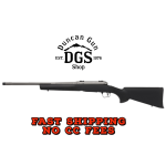 Savage Arms 58280 110 Trail Hunter Lite Full Size 450 Bushmaster 3+1 20 Fluted/Threaded Barrel, Drilled & Tapped Steel Receiver, Black Fixed Synthetic Stock