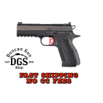 Dan Wesson 92103 DWX  Compact Frame 9mm Luger 15+1 4.95 Black Match Grade Barrel, Black DLC Serrated Steel Slide, Black Aluminum Frame w/Beavertail & Picatinny Rail, Black Textured Aluminum Grip