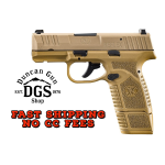 FN 66101409 Reflex  Micro-Compact Frame 9mm Luger 15+1/11+1, 3.30 Black Target Crown Steel Barrel, Flat Dark Earth PVD Serrated Steel Slide & Polymer Frame w/Picatinny Rail, Ambidextrous