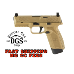 FN 66101388 545 MRD Full Size 45 ACP 15+1, 4.10 Black Target Crown Steel Barrel, Flat Dark Earth PVD Optic Cut/Serrated Steel Slide & Polymer Frame w/Picatinny Rail, Ambidextrous