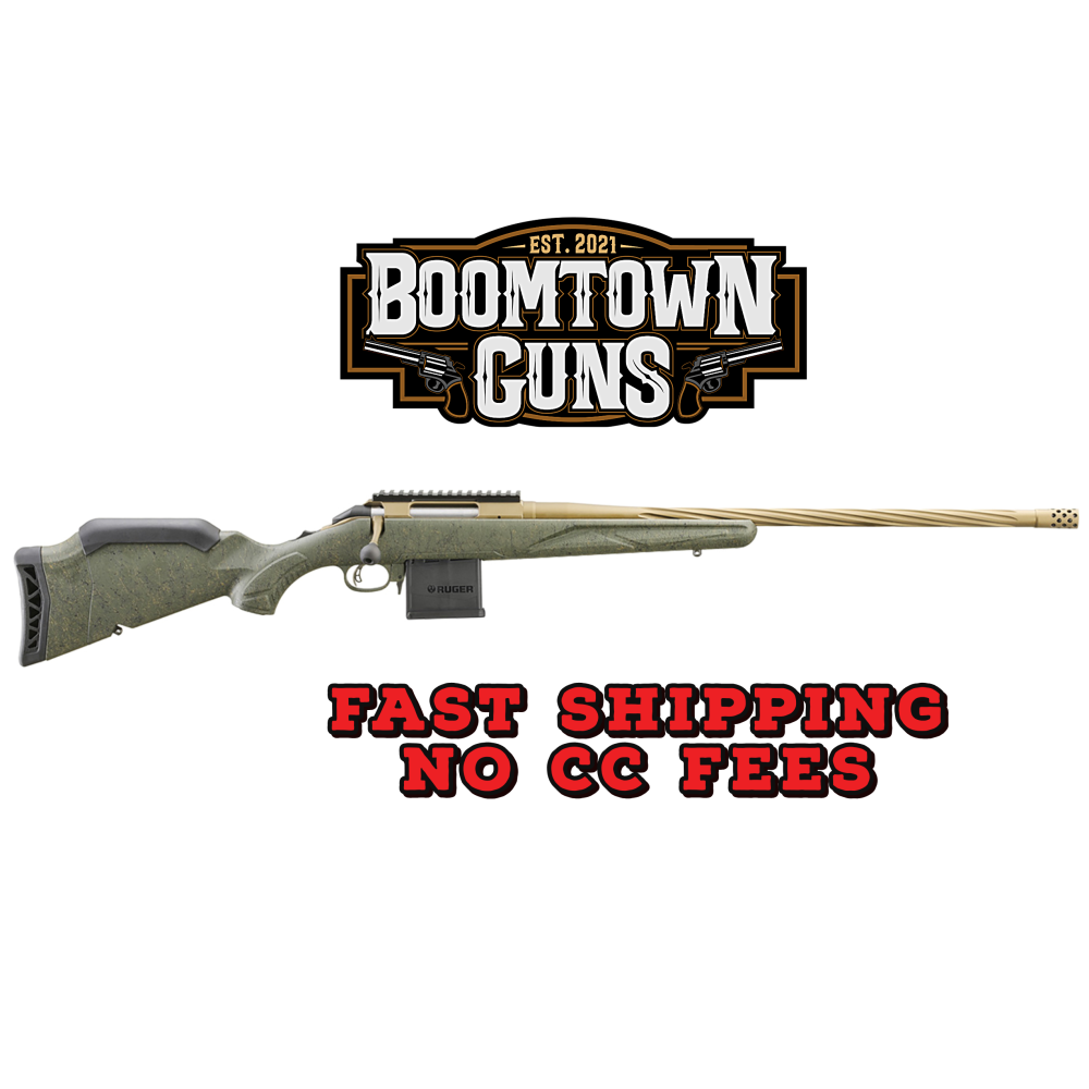 Ruger 46939 American Predator Gen II Full Size 223 Rem 10+1 22 Burnt Bronze Cerakote Threaded Barrel, Picatinny Rail Steel Receiver, Green Splatter Adjustable Synthetic Stock