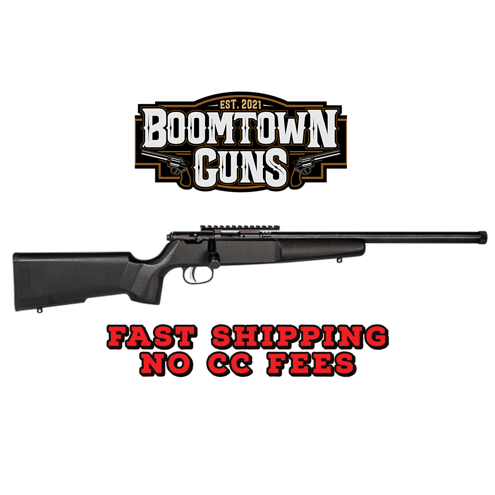 Savage Arms 13823 Rascal Target Youth 22 LR 1rd 16.12 Matte Black Threaded Barrel, Matte Black Picatinny Rail Carbon Steel Receiver, Matte Black Fixed Wood Stock, Right Hand