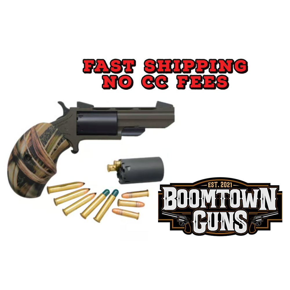 NAA HUNTSMAN MINI-REVOLVR 22LR/22WMR 2 FIXED OD GRN