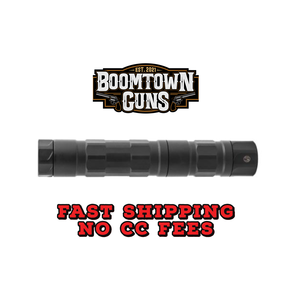 SilencerCo Switchback 22, 2.0, Rimfire Suppressor, Modular, 22LR/17HMR/22MAG/5.7MM, 1/2X28, Stainless Steel Baffles, Titanium Tube, Raw Titanium Finish, 1.07 Diameter, 2.5 -5.75 Length SU5085