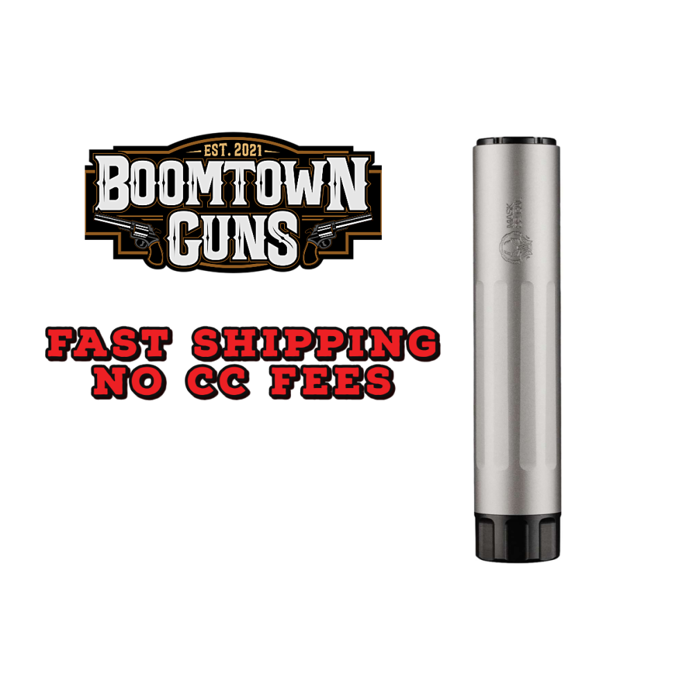 Dead Air Armament Mask-22, Rimfire Suppressor, 22LR, 17-4PH & Titanium, Bead Blasted Finish, Silver MASK22SIL
