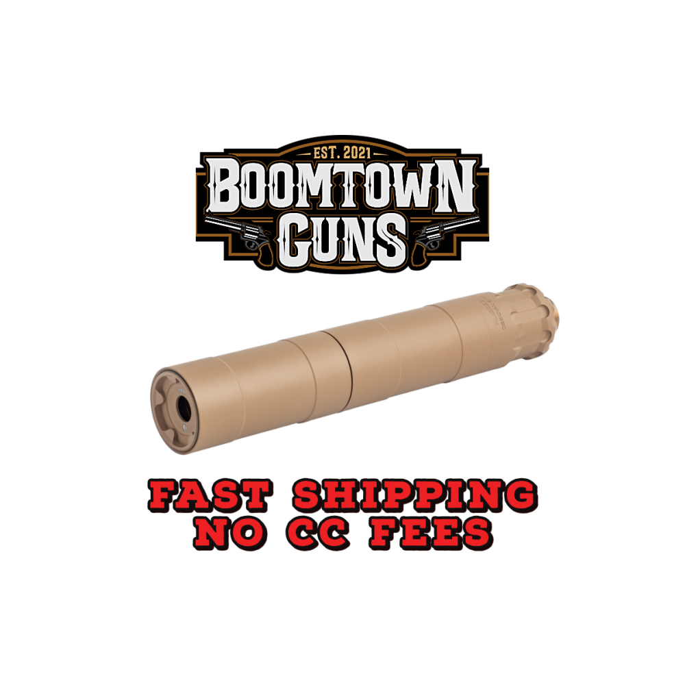 Rugged Suppressors Obsidian 9 with ADAPT Modular Technology, Pistol Suppressor, 9MM, Includes 1/2X28 Piston, Aluminum Tube, 17-4 PH Baffles, Flat Dark Earth, Cerakote Finish OBSFDE9