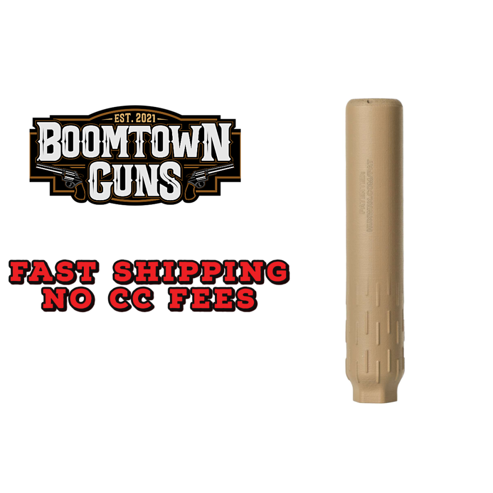 HUXWRX Safety Company Flow 22 Ti, Suppressor, 22 LR, Cerakote Finish, Flat Dark Earth, Grade 5 Titanium, 1/2x28 Direct Thread 3166
