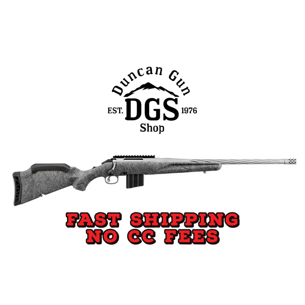 Ruger 46910 American Rifle Gen II Full Size 6mm ARC 10+1 20 Cobalt Cerakote Threaded Barrel, Picatinny Rail Steel Receiver, Gray Splatter Adjustable Synthetic Stock