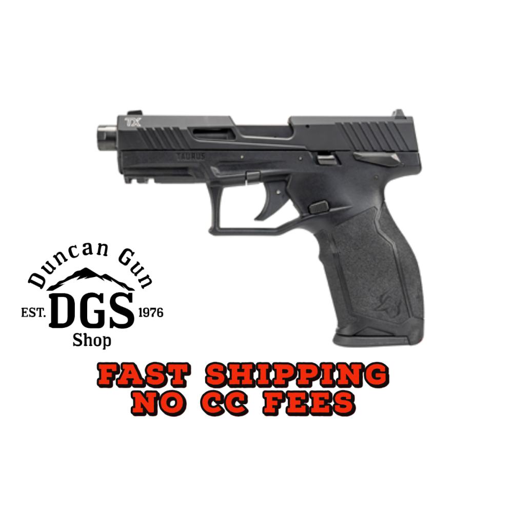 Taurus 12TX22141 TX22 Gen 2 Full Size Frame 22 LR 16+1/22+1 4.60 Matte Black Threaded Barrel, Black Hard Coat Anodized Serrated Slide, Adjustable Rear Sight, Black Polymer Frame w/Picatinny Rail