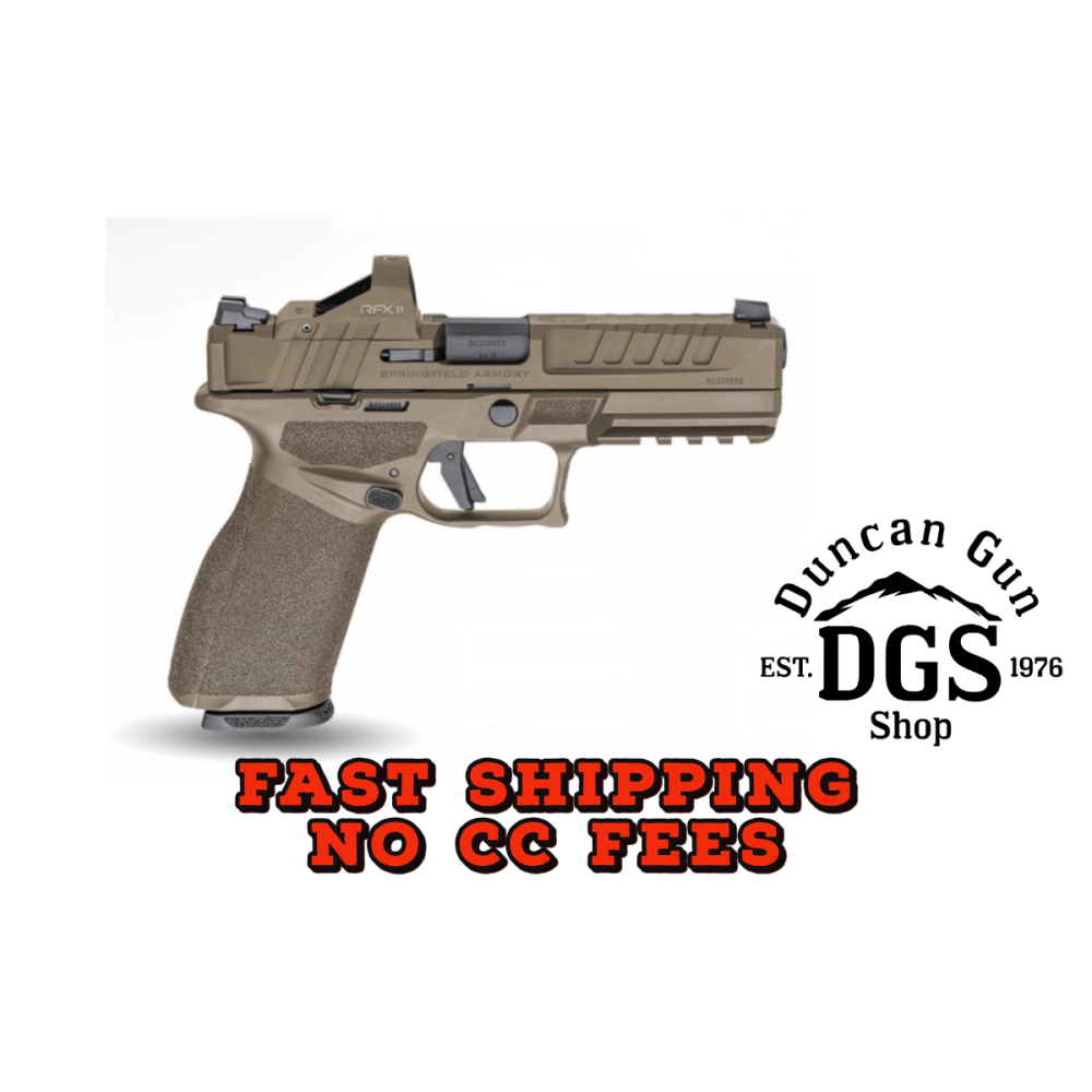 Springfield Pistol Echelon FDE Gear Up 4.5" 9mm 20rd w/ Viridan RFX II Green Dot, Range Bag
