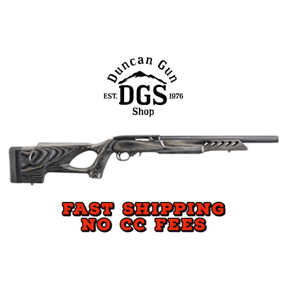 Ruger 21186 10/22 Target 22 LR 10+1 16.13 Threaded Satin Blued Alloy Steel Barrel With Aluminum Alloy Sleeve, Black Laminate Thumbhole Stock, Cross-Bolt Manual Safety