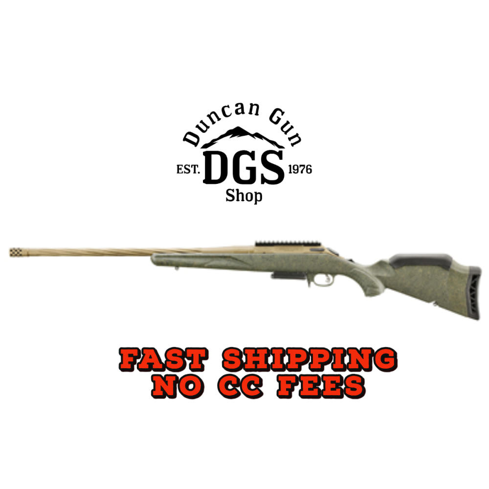 Ruger 46944 American Predator Gen II 270 Win 4+1 22 Burnt Bronze Cerakote Threaded Barrel, Picatinny Rail Steel Receiver, Green Splatter Adjustable Synthetic Stock