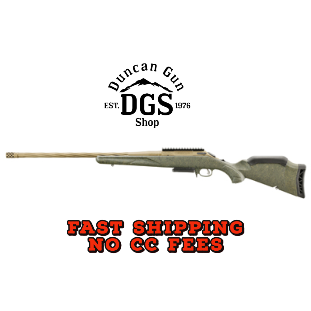 Ruger 46943 American Predator Gen II 30-06 Springfield 4+1 22 Burnt Bronze Cerakote Threaded Barrel, Picatinny Rail Steel Receiver, Green Splatter Adjustable Synthetic Stock