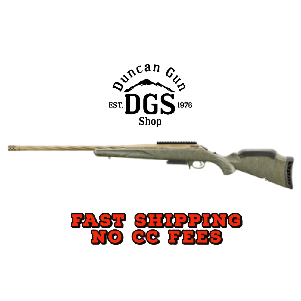 Ruger 46940 American Predator Gen II 22 ARC 10+1 22 Burnt Bronze Cerakote Threaded Barrel, Picatinny Rail Steel Receiver, Green Splatter Adjustable Synthetic Stock