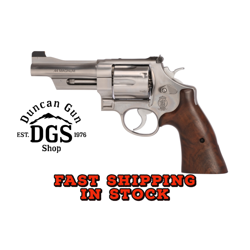 629 MOUNTAIN GUN 44MAG 4 SS BEAR HUG GRIPS/GOLD BEAD/NO IL