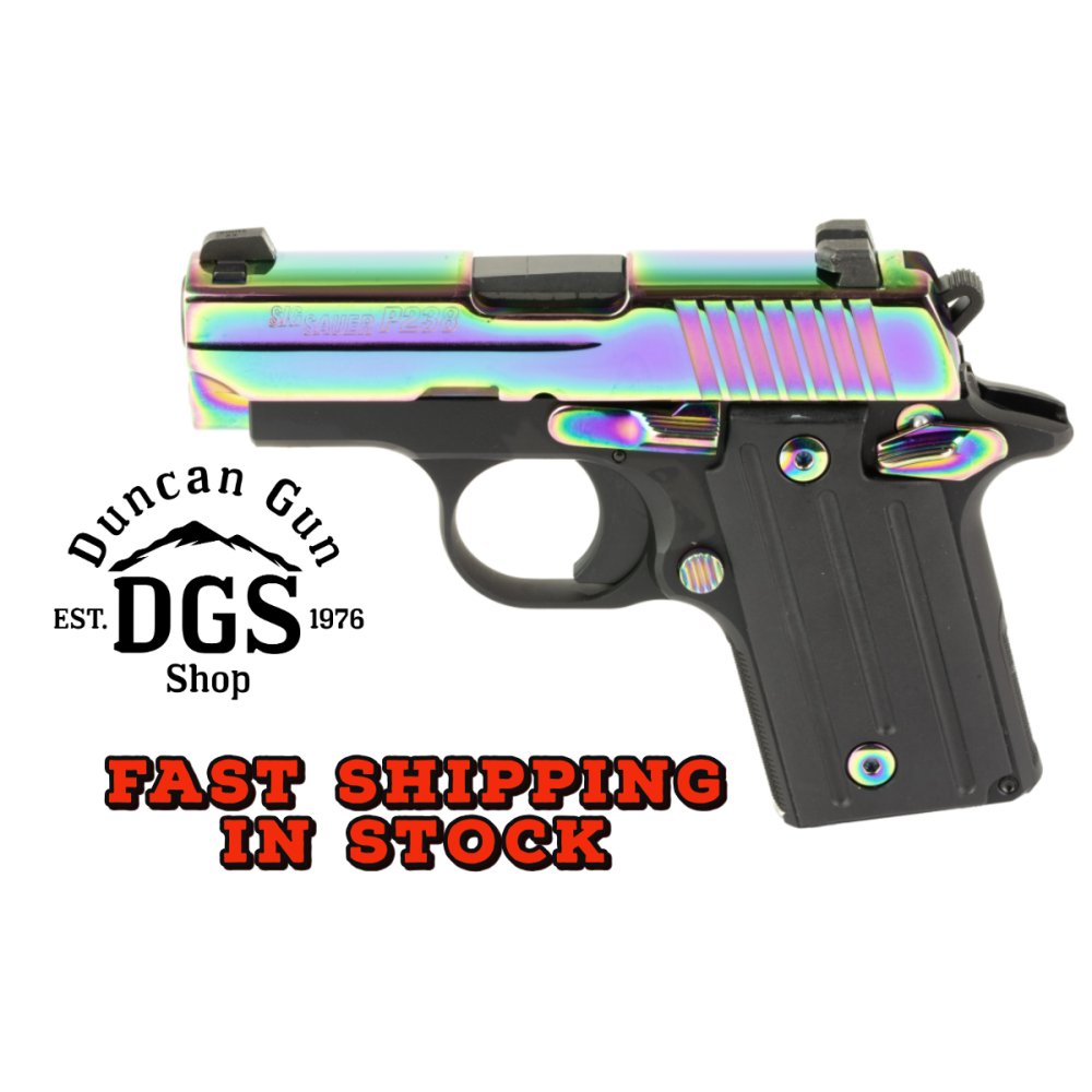 SIG P238 380ACP RAINBOW TITANIUM 2.7 SAO 6RD