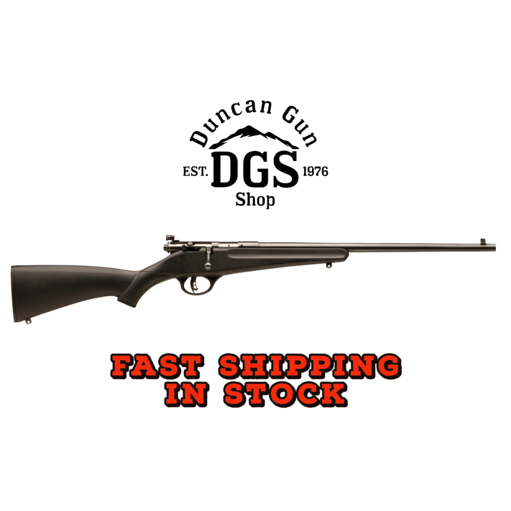 Savage Arms 13775 Rascal  Youth 22 LR 1rd 16.13 Matte Black Sporter Barrel, Matte Black Carbon Steel Receiver, Black Fixed Synthetic Stock, Right Hand