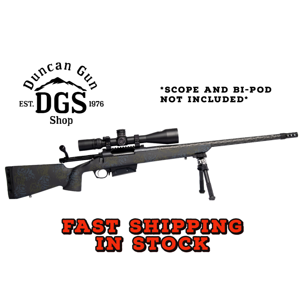 Horizon Firearms RF019C502216C20 Vandal Carbon II 7mm Back Country 22 Black Fluted Barrel, Black Drilled & Tapped Receiver, Black Iota EKO X Carbon Fiber Stock