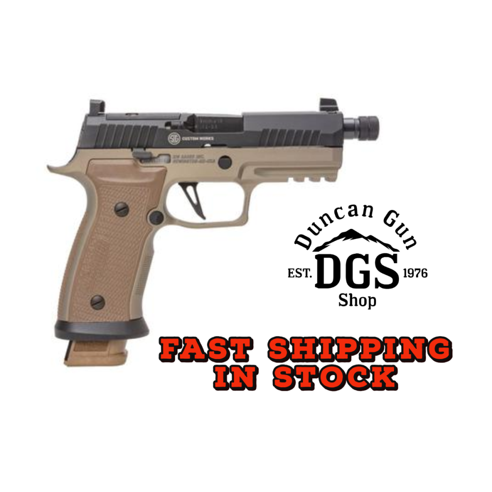SIG P320 9MM 4.6 AXG COMBAT FDE 21RD THRD