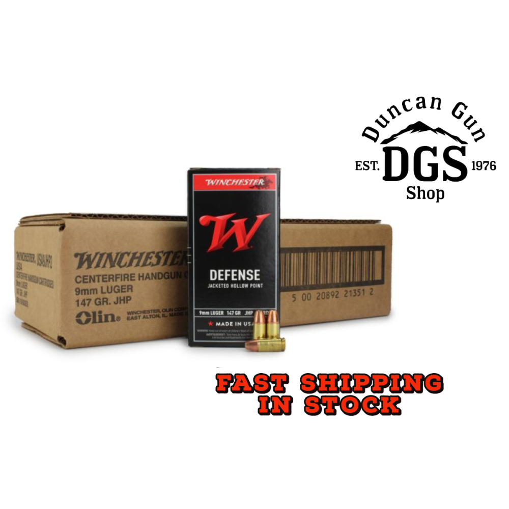 Winchester Ammo USA9JHP2 USA  9mmLuger 147gr Jacketed Hollow Point 50 Per Box/10 Case