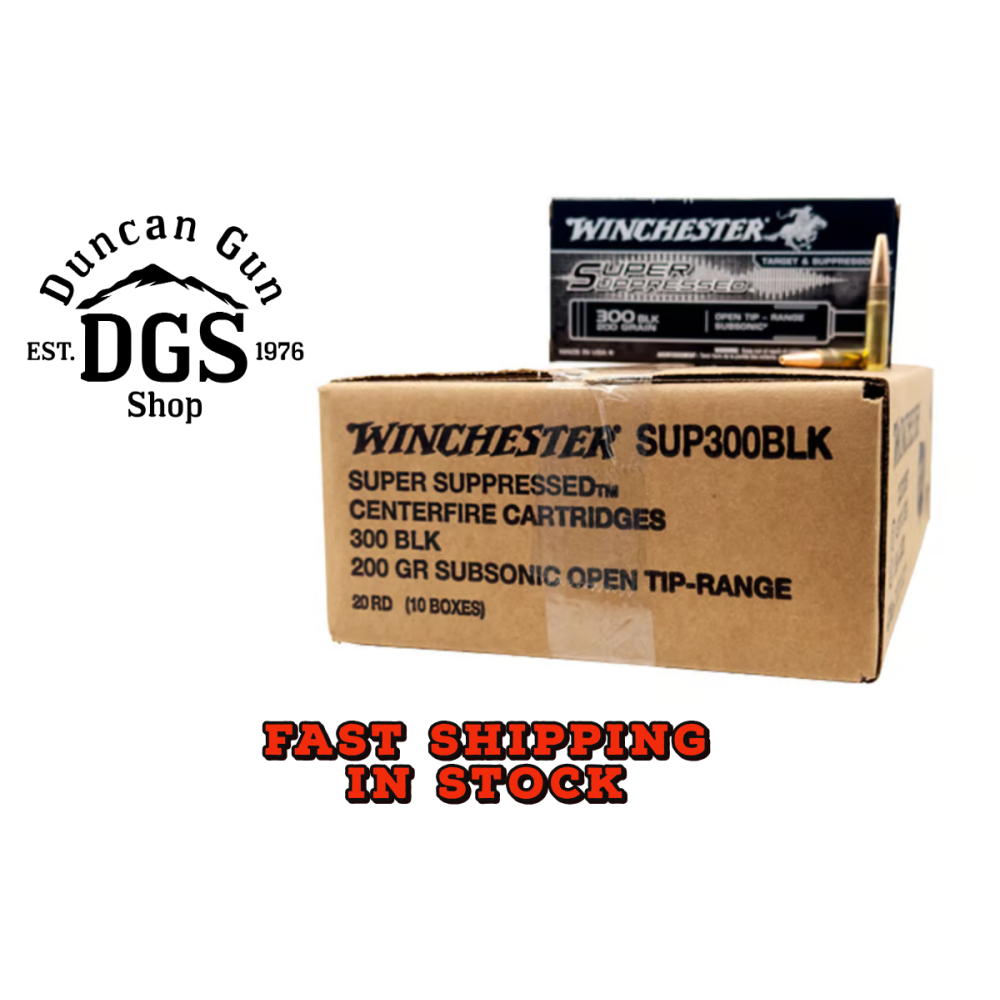 Winchester Ammo SUP300BLK Super Suppressed  300Blackout 200gr Open Tip Range 20 Per Box/10 Case