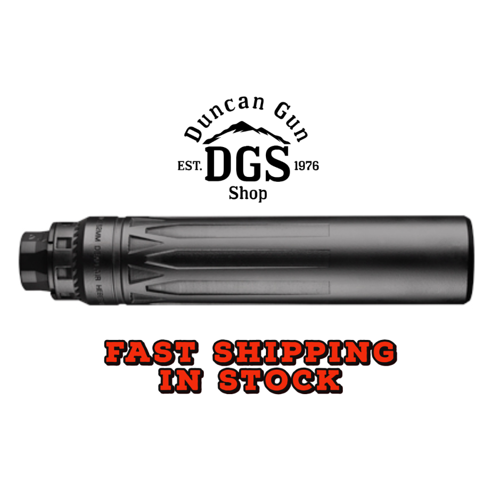 Dead Air Armament Nomad LTi XC, Suppressor, 8.8 Length, Rated Up to 300 Remington Ultra Magnum, Titanium, Cerakote Finish, Black, Xeno Adapter & DA124 Omni Brake NOMADLTIXCXENOBLK