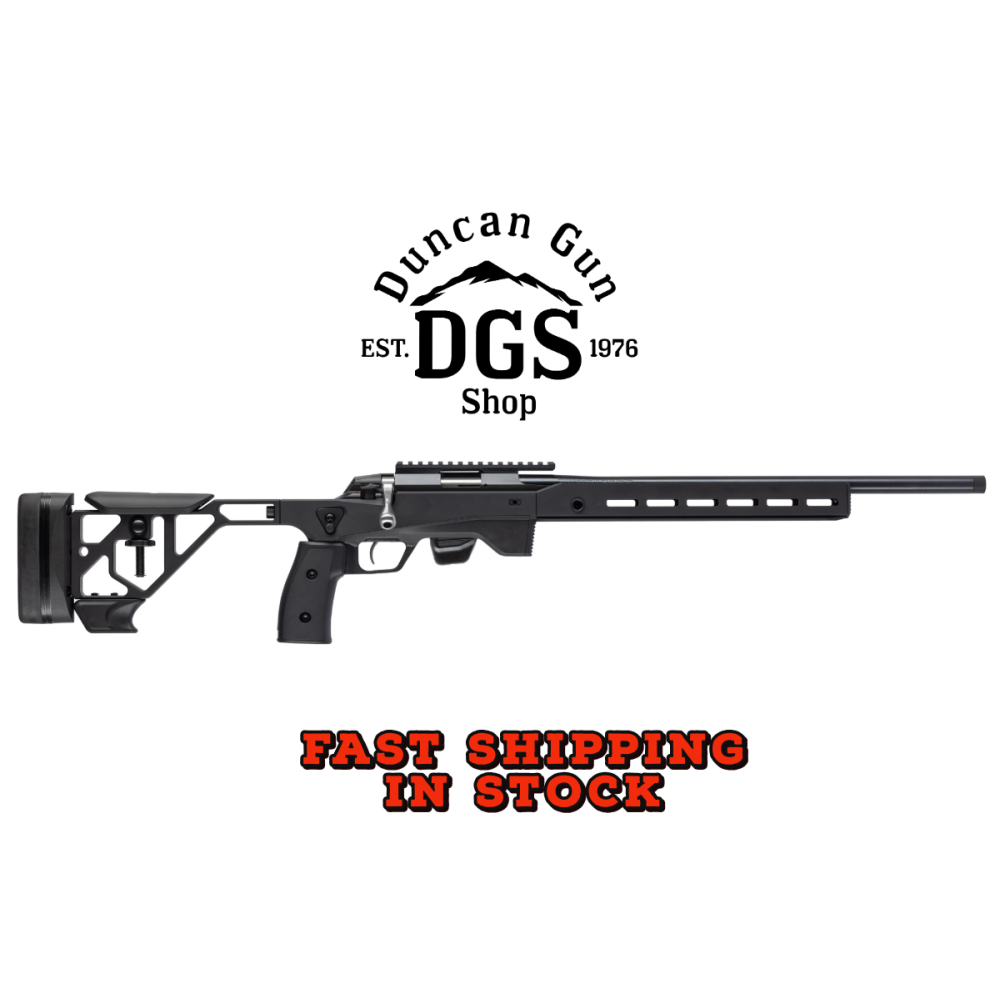 Tikka T1X Ace Target, Bolt Action Rifle, 22 LR, 20 Threaded Barrel, 1/2x28 Thread Pitch, Modular Chassis, Cerakote Finish, Black, 10 Rounds JRT1XATB30020