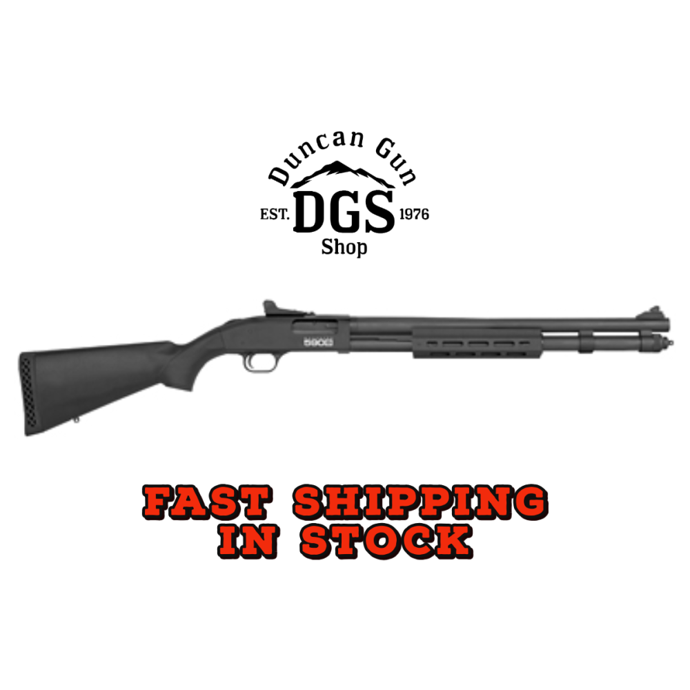 Mossberg 51602 590S  12 Gauge 3 7+1/8+1/13+1 20 Matte Blued Barrel, Black Anodized Engraved Receiver, Black Synthetic Stock, Right Hand