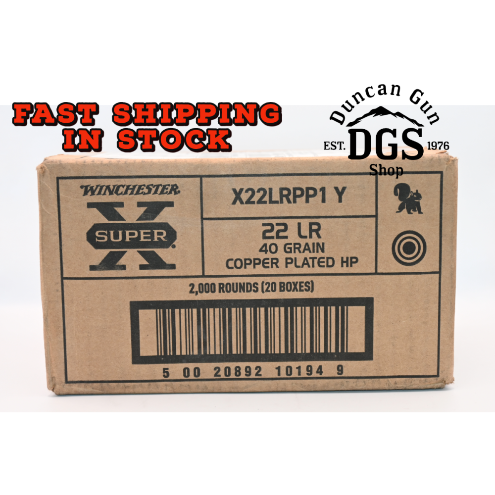 WINCHESTER 22LR HP 40GRAIN 20 BOXES PER CASE 100 ROUNDS PER BOX 