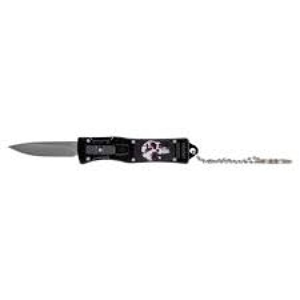 MC OTF KEYCHAIN KNIFE BLK SKULL