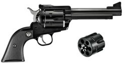 Ruger 0463 Blackhawk Convertible 45 Colt (LC) Or 45 ACP Blued Alloy Steel 5.50 Barrel & Two Interchangeable 6rd Cylinders, Checkered Black Hard Rubber Grip