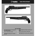 Taurus 2JHD441013MAG Judge Home Defender Medium Frame 45 Colt (LC)/410 Mag 5rd, 13 Matte Black Steel Barrel, Cylinder & Frame w/Picatinny Rail, Black Rubber Grip, Exposed Hammer