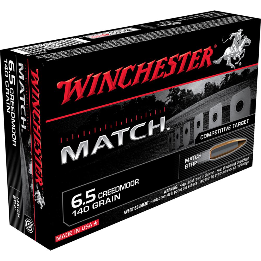 Winchester S65CM Match 6.5 Creedmoor 140gr Sierra MatchKing 20rnds/Box
