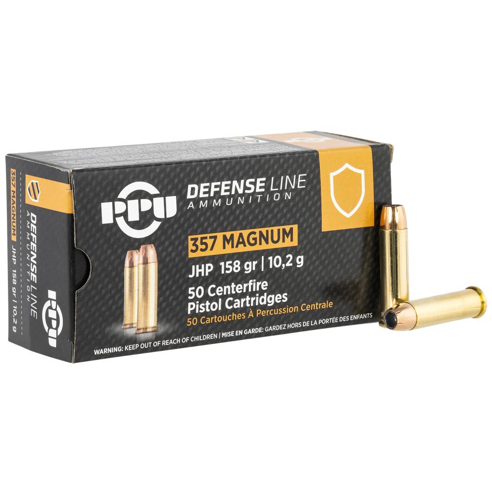 PPU Defensive Line 357 Magnum, 158gr JHP, 50rnds/Box