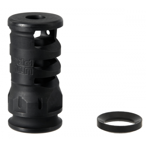AR15 Stubby Muzzle Brake, .223/5.56, 1/2"X28 1.75" Length - UTG PRO