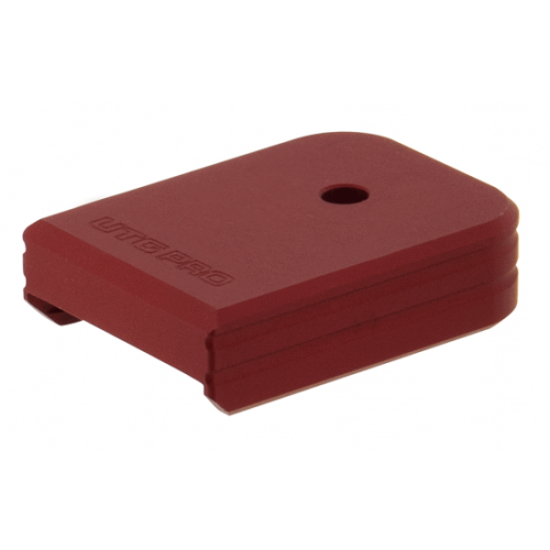 +0 BASE PAD, FOR GLOCK® .45ACP/10MM OEM MAGAZINE, RED AL