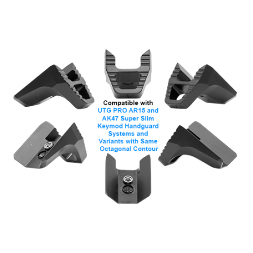 UTG Super Slim Keymod Hand Stop/ Barricade Rest Kit, Black